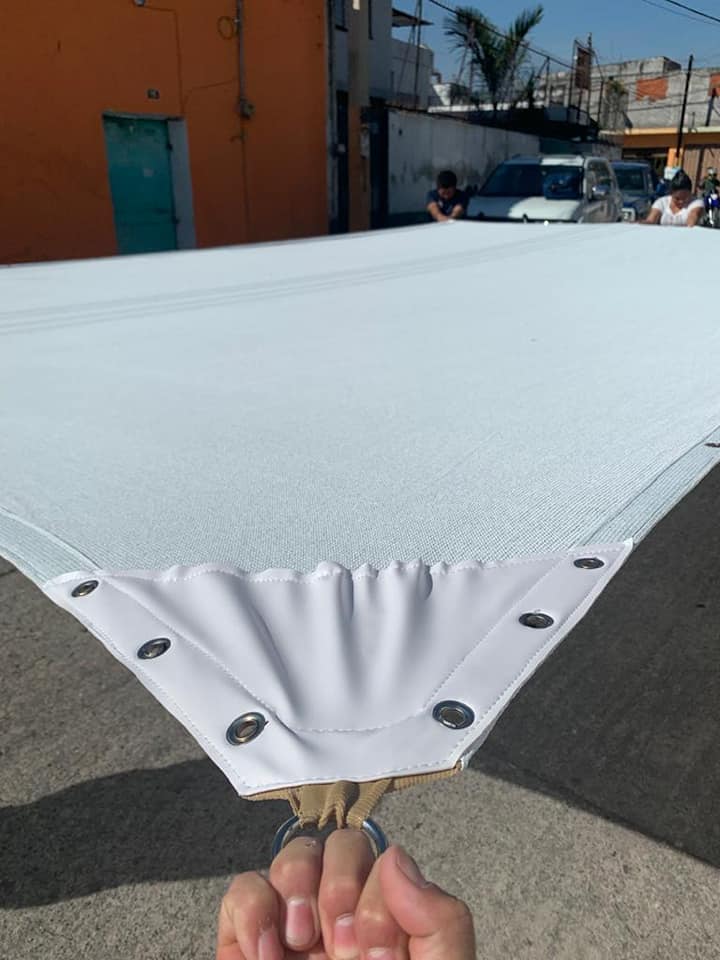 Malla Sombra 5x6 Reforzada lista para colocar 90% sombra
