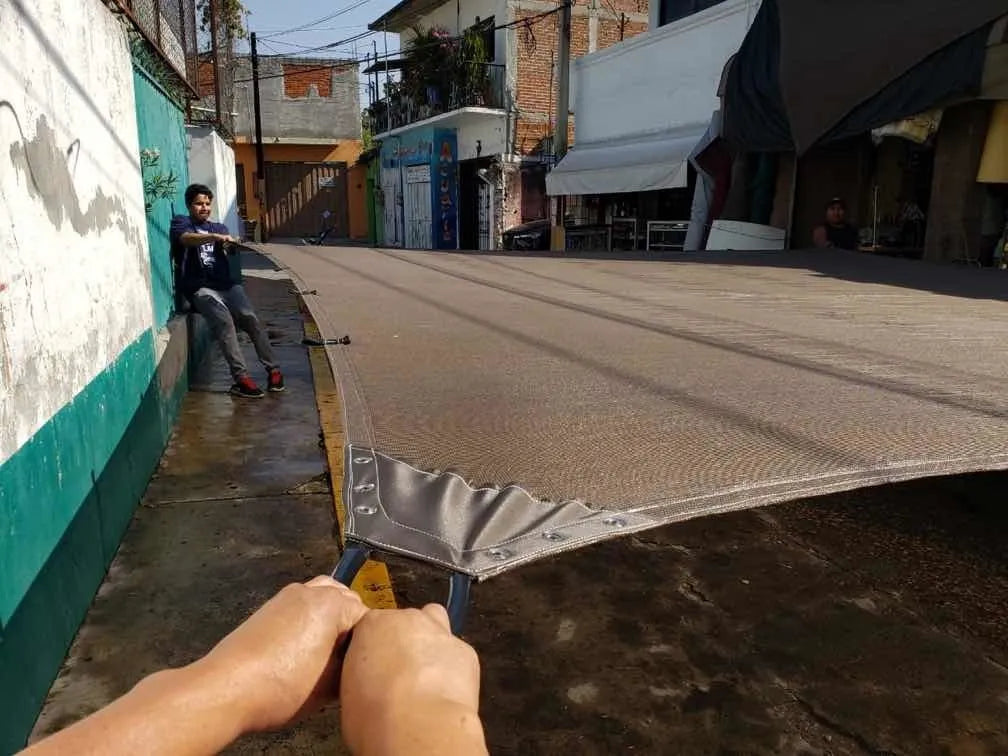 Malla Sombra 3x4 Reforzada lista para colocar 90% sombra