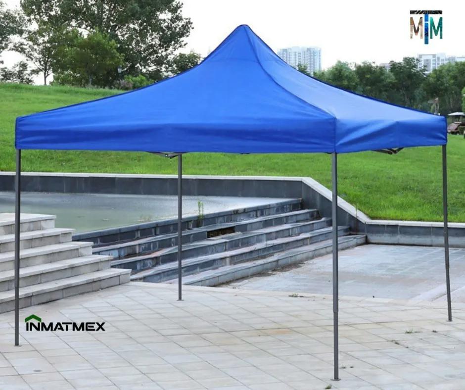Carpa Toldo 3x3 Plegable Impermeable Con Armazón Azul