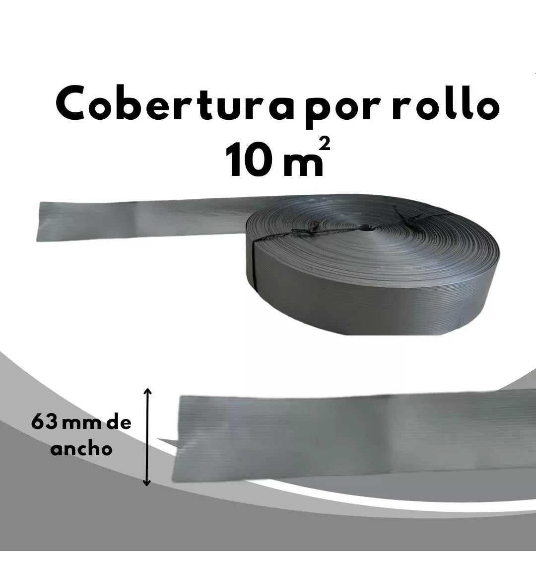 Cinta Rompevientos Plástica Malla Ciclónica Rollo De 10 M2 Plata