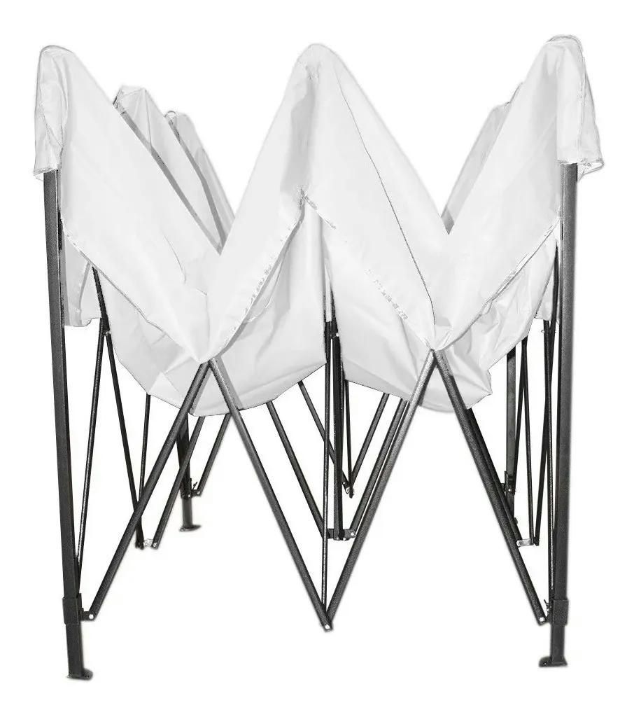 Carpa Toldo 3x3 Plegable Impermeable Con Armazón Blanco