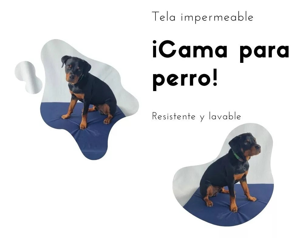 Cama Para Perro Grande Impermeable Resistente 100x90x10