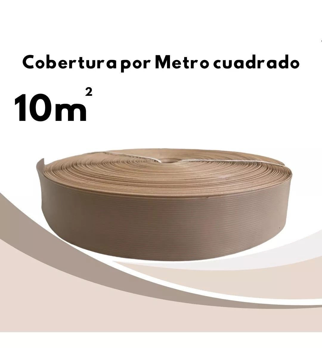 Cinta Rompevientos Plástica Malla Ciclónica Rollo De 10 M2 Beige