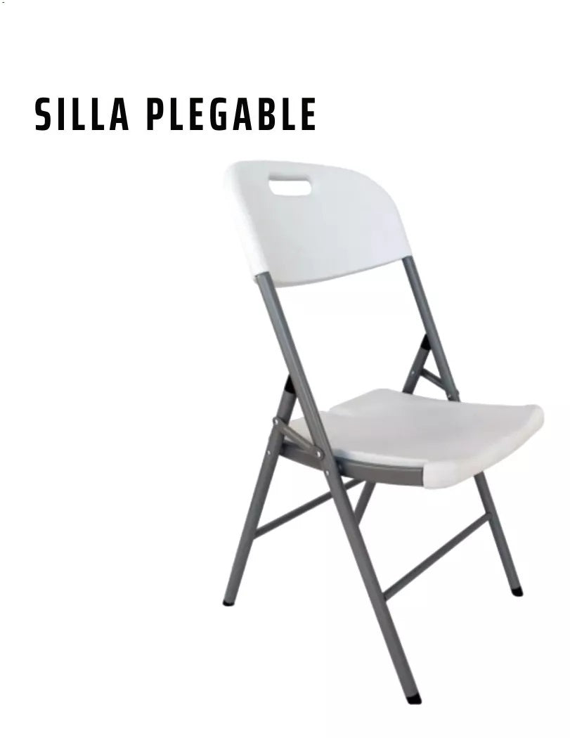 Set de 2 sillas plegables para Jardín, camping, Eventos de uso rudo