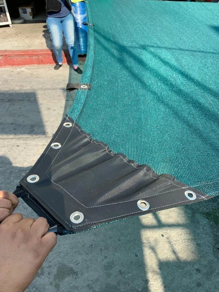 Malla Sombra 5x8 Reforzada lista para colocar 90% sombra