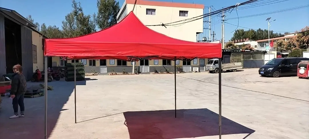 Carpa Toldo 3x3 Plegable Impermeable Con Armazón Rojo
