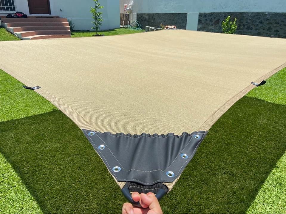 Malla Sombra 6X6 Reforzada lista para colocar 90% sombra