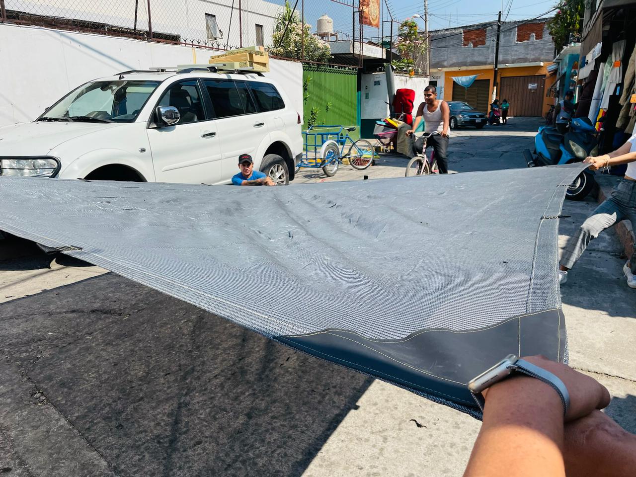 Malla Sombra 5x10 Reforzada lista para colocar 90% sombra