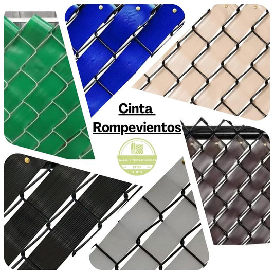 Cinta Rompevientos Plástica Malla Ciclónica Rollo De 10 M2