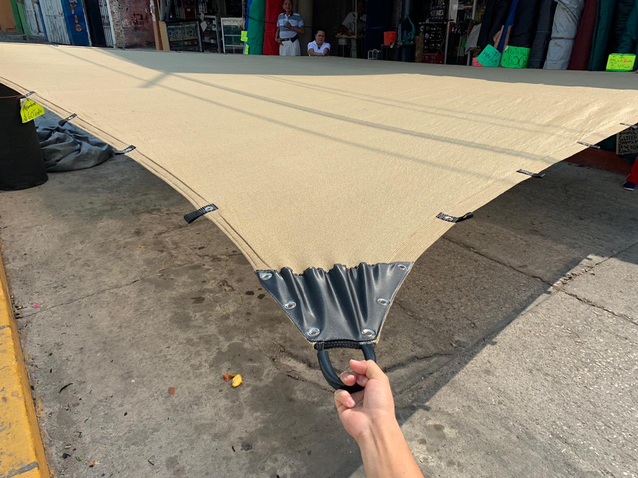 Malla Sombra 5x9 Reforzada lista para colocar 90% sombra